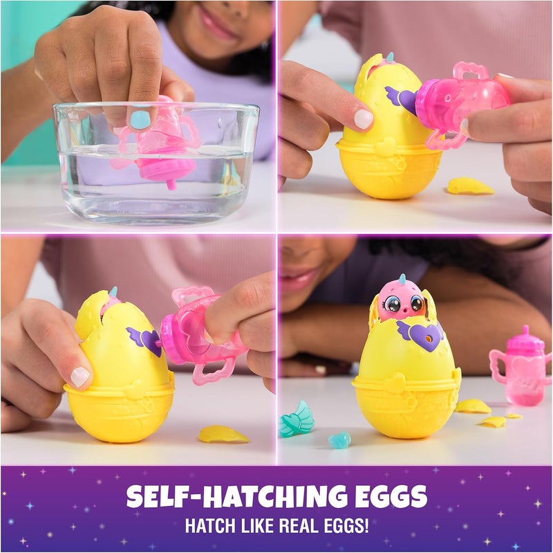 HATCHIMALS Alive, Neon Rainbow Spring Basket Toy (Styles May Vary), 3 Self-Hatching Easter Eggs, Gifts & Stocking Stuffers for Girls & Boys Ages 3 & up - Image 2